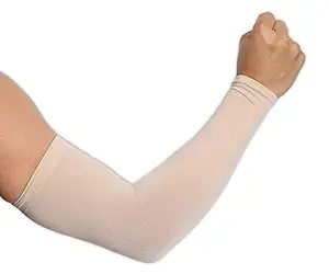 Novelty Hand Gloves, Skinny fit Unisex Cotton UV Protection Arm Sleeves - Skin Color