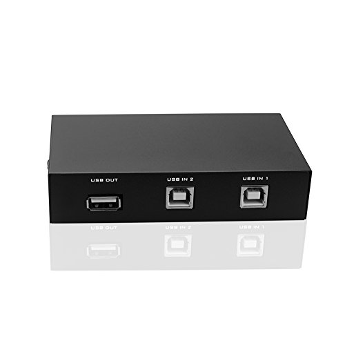 Sienoc 2 Port Fach USB 2.0 Sharing Switch Umschalter Schaltkasten Switch Box Hub für PC Computer Scanner Drucker OVP (2 port switch) - 2