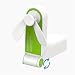 Produktbild Mini-Handheld-Fans Kleine Batterie Fan USB, happy event 300mAh Akku, 8-12h Arbeitszeit, Reise/Shopping/Fußball Lüfter für Frauen Matte (Grün)