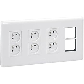 Kit Poste De Travail Encastré Mosaic Legrand Pour 3x4 Modules - Inclut Prises RJ45 - Installation Réseau Professionnelle