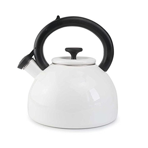 GAOLILI Bouilloire  gaz maille de la bouilloire 2.5L de bouilloire de gaz de bouilloire de sifflet (Couleur : Blanc)