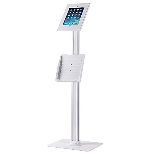 Brateck pad26–04 C + o5cb-w Anti Diebstahl Kiosk Bodenständer mit Katalog Halter für Apple iPad 2/3/4 – Weiß