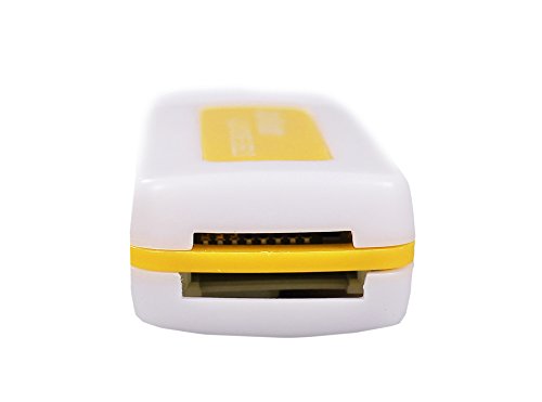 COM-FOUR® All in One Kartenleser USB 2.0 Stick SD SDHC Micro MS M2 TF Mini SD MS Pro (2er Set: Weiß/Gelb/) - 2