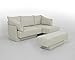 Produktbild CHOICE 1 Modulsofa-Set Recamiere, 2-Sitzer, Gästebett variabel, 215x90cm 215x135 weiß Microfaser