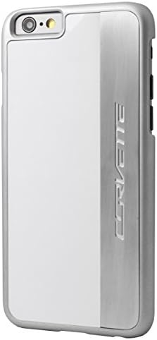 Corvette Brushed Aluminium Hard Cover Case for Apple iPhone 6/6S - White/Silver
