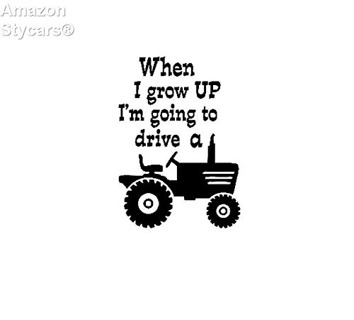 Preisvergleich Produktbild Stycars® Car Stickers, 13.9Cm*19.6Cm When I Grow Up I'm Going to Drive A Funny Decal Vinyl Car Sticker Black C