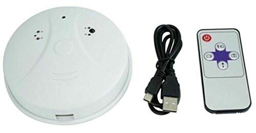 Preisvergleich Produktbild Greetuny Hochauflösender, Ferngesteuerter Videoüberwachungskamera-Rauchmelder mit hoher Auflösung