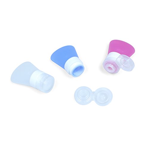 Edealing 3PCS 37ml Travel Silikon-Flaschen Shampoo Duschgel Lotion Unter Abfüllung 37ml /1.2oz - 2
