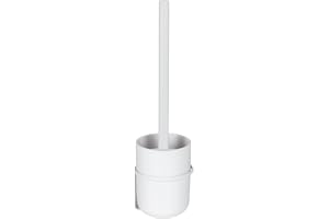 WENKO Turbo Loc® Toalettset Carpino, WC-borsthållare av högkvalitativ plast för fastsättning utan borrning på släta ytor, toa