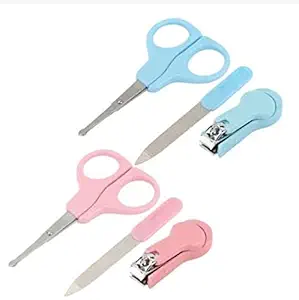 RKPM HOMES Baby Nail Cutter Kit with Scissors | Nail Clipper Safety Cutter & Manicure Pedicure Care Kit | Nail Trimming | Kids Gift Travel Bath for Boy Girl - Set of 3