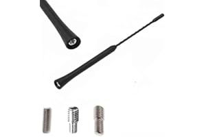 CLAK Suitable for Fabia Octavia Rapid Roomster Superb Yeti Aerial [Excellent Reception] Black Replacement Am/Fm Radio Car Ariel Rod Mast Car Antenna Roof [Easy-Screw] 24cm (9.4")
