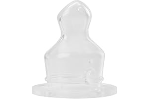 babynova Kiefergerechter Silikonsauger im 2er Pack für Standard Babyflaschen - Ersatzsauger mit Anti-Kolik-Technologie - BPA-frei und Made in Germany - Größe S, langsamer Fluss für Tee