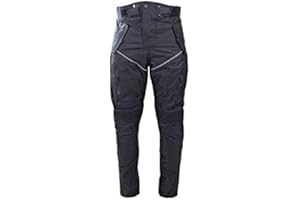 Xtron Bikewear Mens's Motorcycle Textile Trousers Motorbike Cordura Waterproof CE Armour Pants, Black