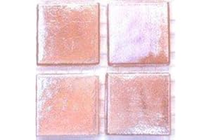 HOBBY ISLAND MOSAICS Vitreous Iridescent Mosaic Tiles 20mm Pink Pearl