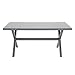 Produktbild greemotion Tisch Lissabon anthrazit/schwarz, Gartentisch mit Glasplatte in Spraystoneoptik, Esstisch mit X-Rahmen, hochwertiges Aluminiumgestell, Maße ca. 150 x 90 x 74 cm