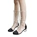 Produktbild Damen Schuhe,Malloom Mode Elegant Schuhe für Party, Freizeit Frauen Stiefeletten Runde Kopf Crystal Heel Transparent Stiefel Klar Hohe Schuhe Sandaletten Lack Blockabsatz Glitzer