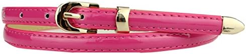 Ladies Women Fashion Skinny Thin PU Leather Waist Belt