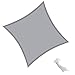 Produktbild KingShade 3x3m Quadrat PES Wasserabweisend Sonnensegel, UV-Schutz Sonnenschutz Garten Balkon und Terrasse, Grau