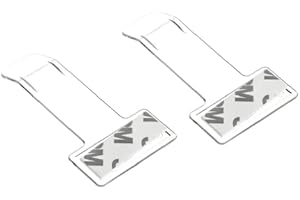 STYLARIZE® Self-Adhesive Windscreen Parking Ticket Transparent Holder Clip T-shaped (Pack of 2)