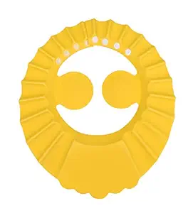 THE LITTLE LOOKERS? Baby Adjustable Safe Soft Bathing Baby Shower Cap for Kids/Babies/Toddlers/Infants| Eye Ear Protector Adjustable Size Bathing Cap (Yellow, Pack of 1)