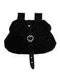 Mittelalter Gürtel-Tasche aus Leder - schwarz