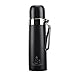 Produktbild HANI Edelstahl-Wasserflasche, kostenlose vakuumisolierte Metallwasserflasche für 12 Stunden heiße und 24 Stunden kalte Getränke, Sportflasche, ideal für die Arbeit, Fitnessstudio, Reise - 500 ml