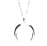 collar media luna nacar Ocasión: Este collar con colgante en color plata es adecuado para uso diario, disco, fiesta, salida con amigos, cita, conciertos, regalo, etc.