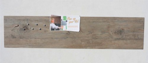 Magnetpinnwand in Holz-Optik: Eiche "Silverwood - holzig und grau", Pinwand aus Vinyl mit Stahl-Rückseite, 100cm x 22,5cm
