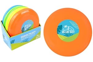 BLUE SKY - Paquete de 12 Discos Voladores / Frisbee - Juego al Aire Libre - 047903PA - Color Aleatorio - Plástico - Juguete para Niños y Adultos - Juego al Aire Libre - Frisbee - A partir de 3 años