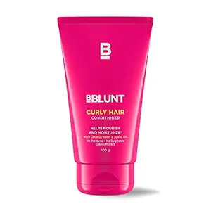 BBLUNT Curly Hair Moisturizing Conditioner for Dry/Frizzy Hair - 100g, No Sulphate, No Paraben, with Organic Coconut Water & Jojoba Oil