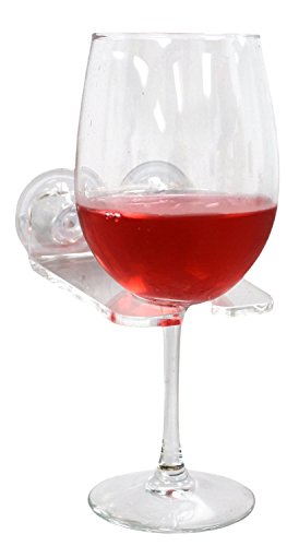 Weinglashalter für die Badewanne – transparent - 6