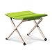Produktbild SUPRIEE Gepolsterter Fußhocker Klapphocker Tragbarer Leichter Klappstuhl Aluminium Angelsitz Leinenstoff mit Kissen erhältlich Grün für Camping Wandern Festival Garten Ma, Metall, grün, Large