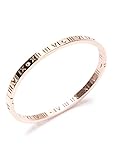 Happiness Boutique Damen Armband Römische Zahlen in Rosegold | Titan Armreif Minimalist Armschmuck für Frauen Happiness Boutique Damen Armband Römische Zahlen in Rosegold | Titan Armreif Minimalist Armschmuck für Frauen