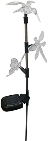 Penfly LED Wireless Solar Power Decorative Butterfly Dragonfly Bird Landscape Light Night Lamp Outdoor Garden Yard Pathway Lawn Grassland RGB