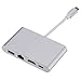 Price comparison product image Banbie8409 Multi Port Adapter USB C to 4K RJ45 Gigabit Ethernet USB 3.1 Type C Hub(Silver)