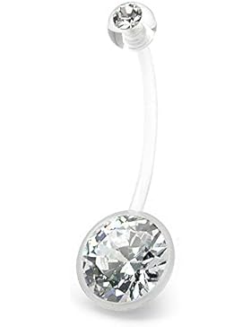 Body Jewellery Bauchnabelpiercing flexibel Schwangerschaft Strass