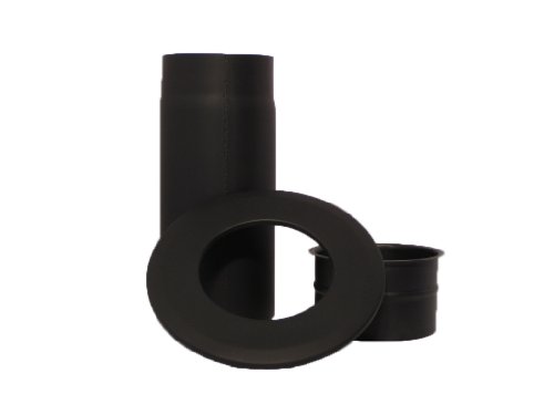 Wamsler 001049100 – Kaminofen-Rohrset, schwarz, 3-teilig - 2