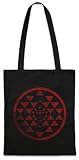 Klassische Baumwolltasche Urban Backwoods Red Squadron Patch Hipster Bag Beutel Stofftasche Einkaufstasche