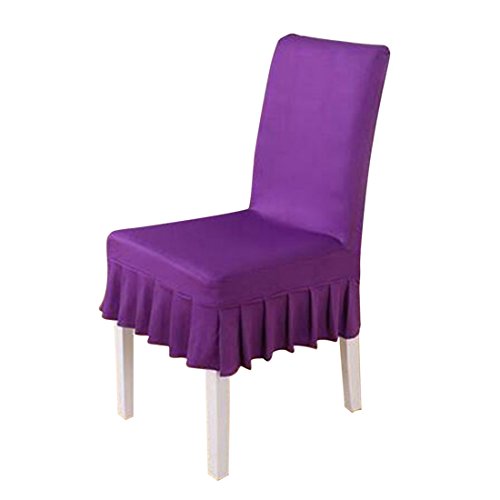 Stuhlhussen Stretch-Stuhlbezug Dekoration Stuhl-Abdeckung Lila