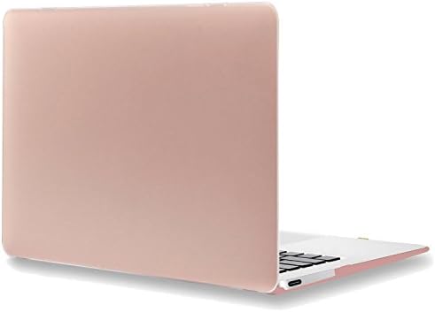 HASESS Luxury Gold Rubberized Hard Shell Case Cover for Newest 12 Inch MacBook Air A1534 with Free Clear LCD Screen Protector Matching Europe UK Layout Keyboard Skin for MacBook Air 12" Glossy Display - Gold