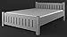 Produktbild Einzelbett/Gästebett Kiefer Vollholz massiv grau Lagopus 35 - Abmessungen: 140 x 200 cm (B x L)