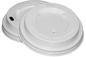 Inoverse Lot de 200 gobelets à café, à emporter, en carton, diamètre : 90 mm, blancs