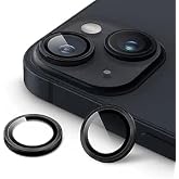 MADNOVA iPhone 14/14 Plus i&ccedil;in Kamera Koruyucu Al&uuml;minyum Alaşım &Ccedil;er&ccedil;eveli Tempered Glass iPhone Kamera Lens Koruyucu (SİYAH)