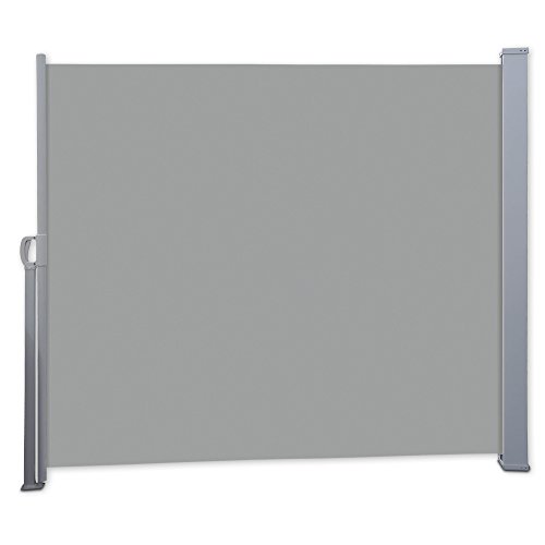 Nemaxx SCA160 Seitenmarkise 160x300 cm - idealer Windschutz Sonnenschutz Sichtschutz - Markise grau - nach DIN EN13561