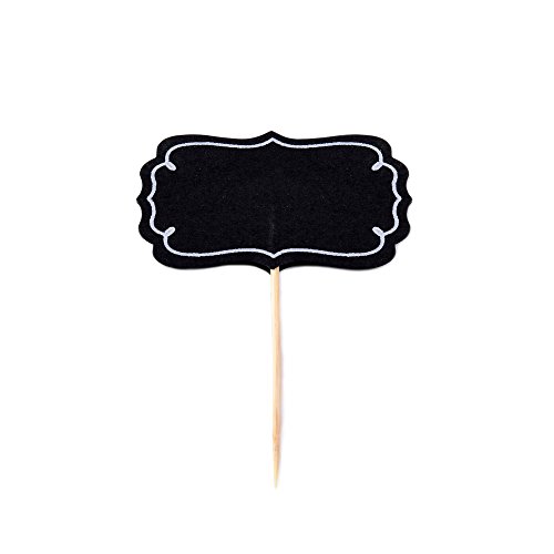 12 x Deko Picker, Chalkboard Picker, Cake-Topper, Kuchenschilder, Cup Cake Schilder, Kuchendeko / Tortendekoration, Deko-Set für Cupcakes, Cupcake Topper - 2