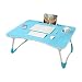 Produktbild SqsYqz Lap Computer Desk Laptop-Tisch, Bettablage, Faltbarer Frühstückstisch Mit Cup-nut Und Handyfach, Büroartikel Home Décor Products,Blue,60 * 40 * 28cm