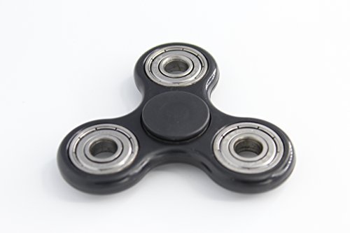 Tri Fidget Spinner Hand Toy Ultra Durable Stress Reducer High Speed Can Continue To Spin For 1-3 Minutes Perfect For ADD / ADHD / Anxiety / Autism And Stress Relief Adult Children,Office Desk Gadget Black