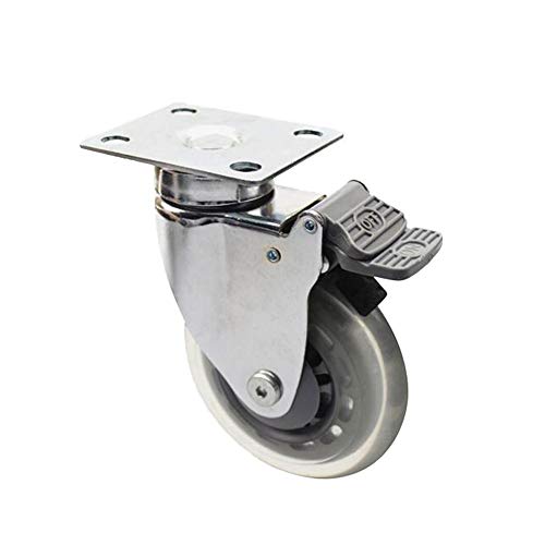 Preisvergleich Produktbild MuMa Casters Stilles Medizinisches Rad Vorrichtung Rad Universalrad Krankenbett Runde Autozubehör Universalrollen 4 Zoll Bremse / Keine Bremse (Farbe : with Brake, größe : 4 inches 6 Pieces)