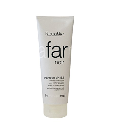 FarmaVitaNoir Hair Loss Shampoo 250ml pH 5.5, formula with vegetal extracts