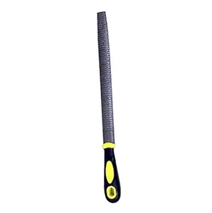 Jon Bhandari Tools Wood Rasp File Bastard with PVC Handle- 12 inch